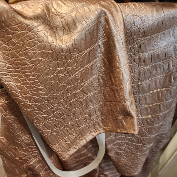 *Croc And Roll* Vegan Croc Leather Statement Sleeve Dress K689 - Picture 4 of 5